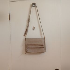 Madison West Triple Compartment Fold Over Clutch, Crossbody Bag.